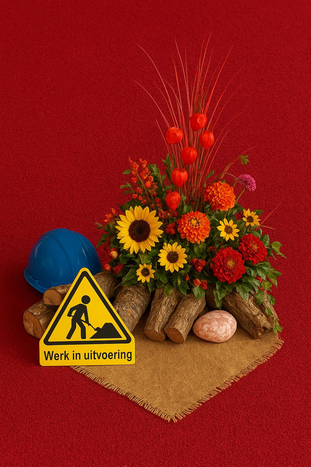 Liturgische bloemschikking: Werk in uitvoering